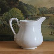Ironstone pitcher, "China" pattern, Sarreguemines, 19th century