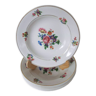 6 hollow flowery plates