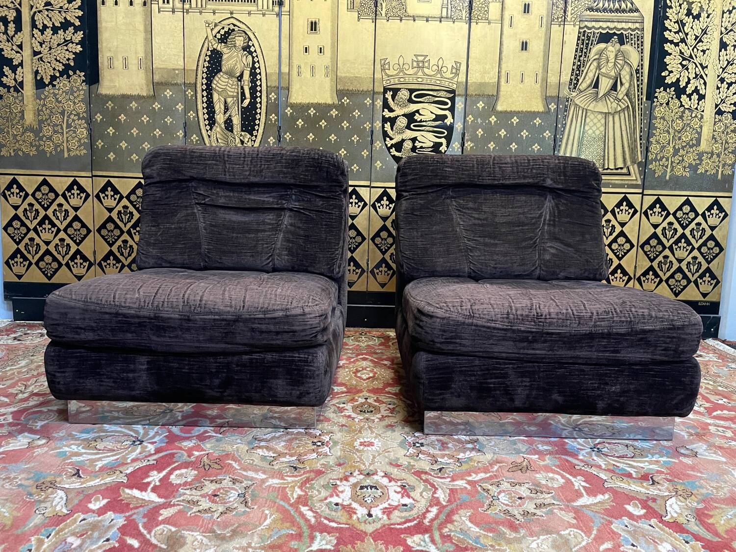 Pair of vintage armchairs 1970
