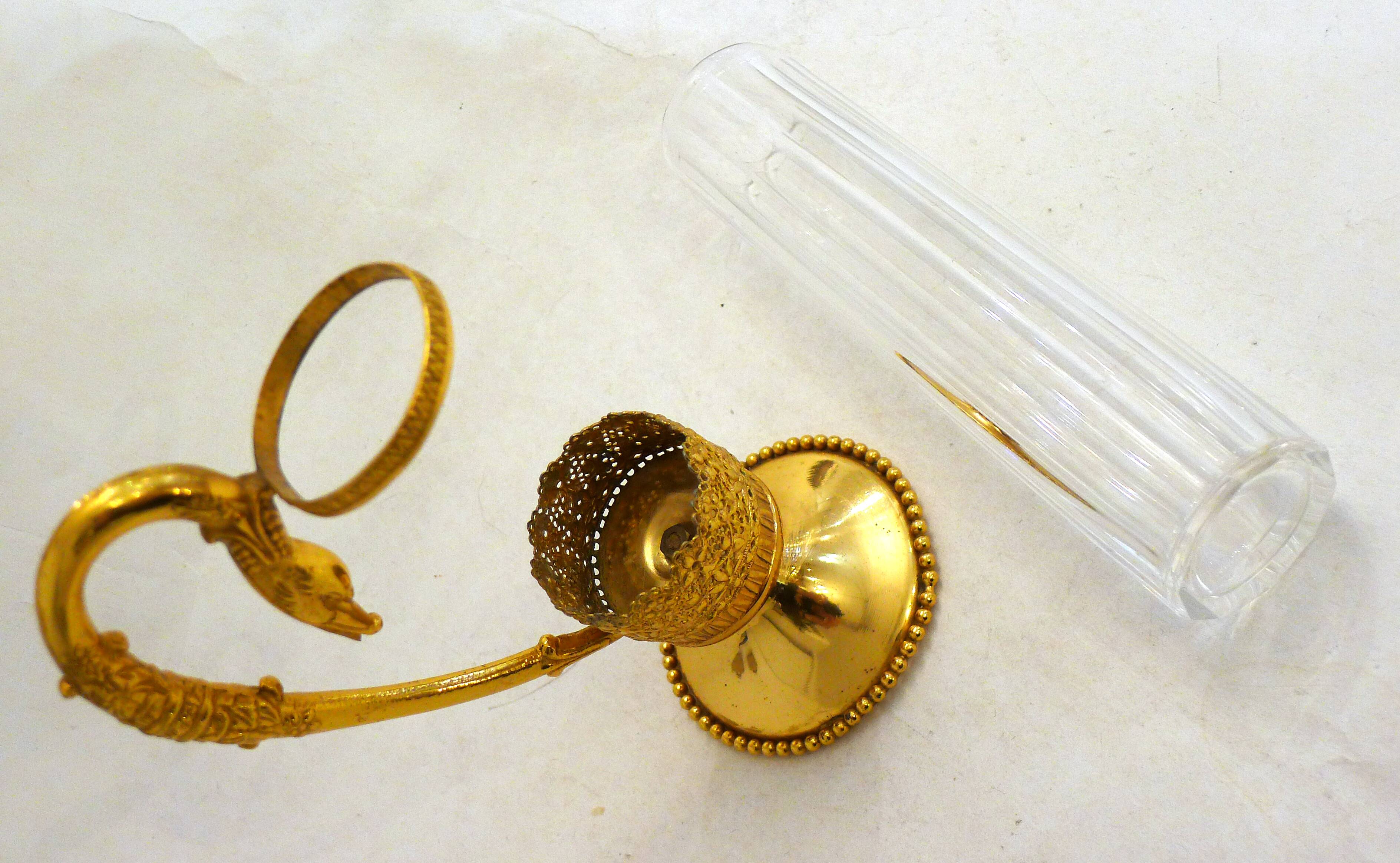 Swan neck soliflore vase in Empire style