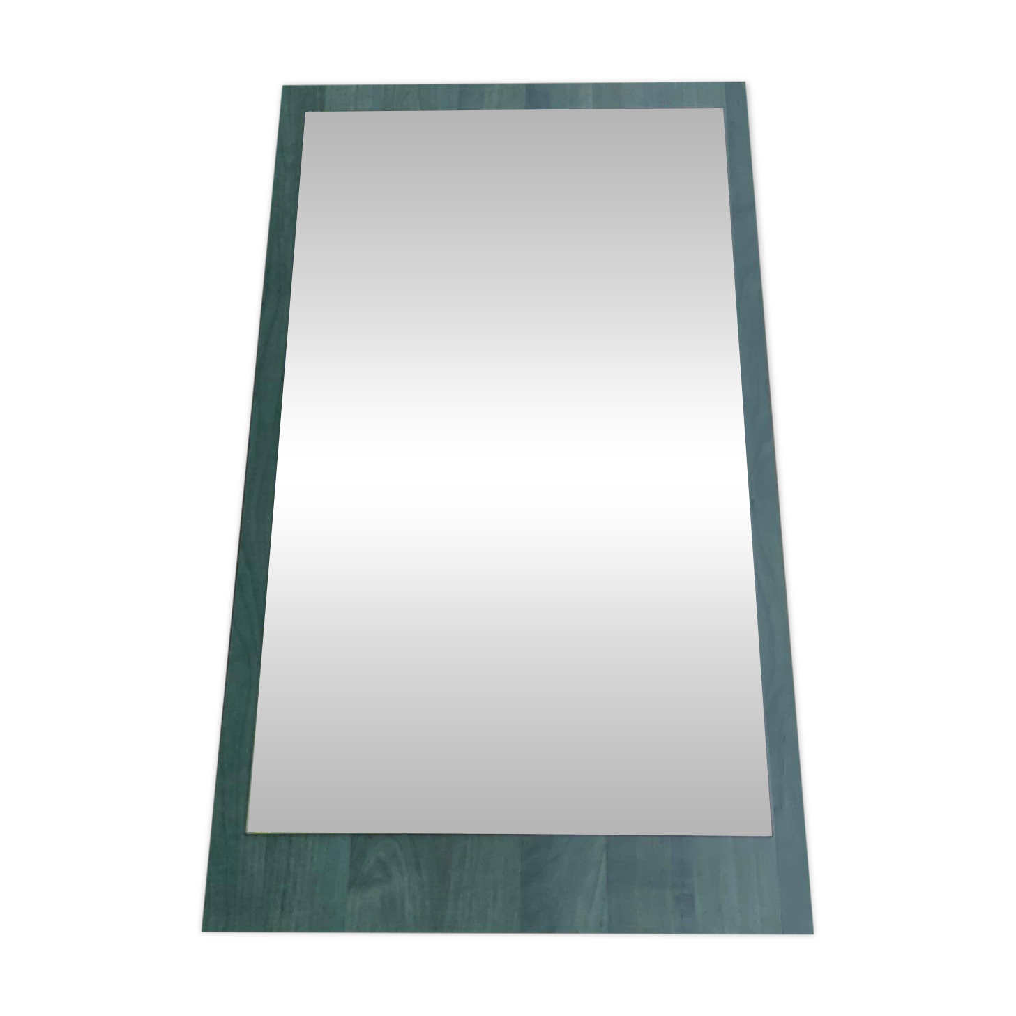 Vintage rectangular mirror blue green 50x90cm