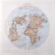 World map planisphere vintage air and maritime lines from 1950