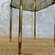 Two-tier side table with smoked glass top, Hollywood Regency