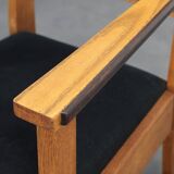 Refined pair of Art Deco armchairs in oak and Coromandel, attributed to L.O.V. Oosterbeek, 1930s