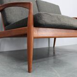 Canapé 2 places en teck Paper Knife de Kai Kristiansen des années 1960, Danemark