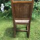 Series of 6 Chairs Neo Basque Wood Carved Cross Basque + Assise Fabric Vintage