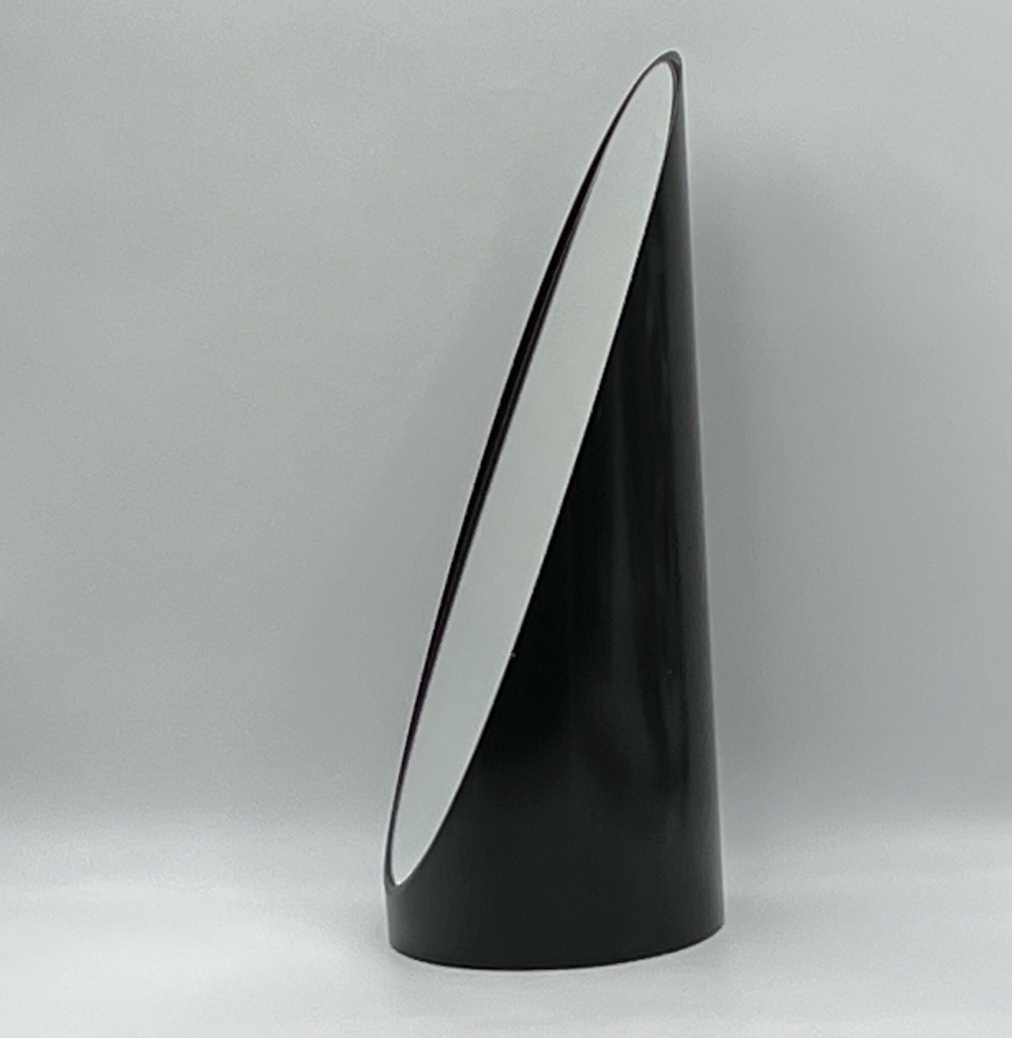 Unghia / lipstick lacquered black tabletop mirror, 70s