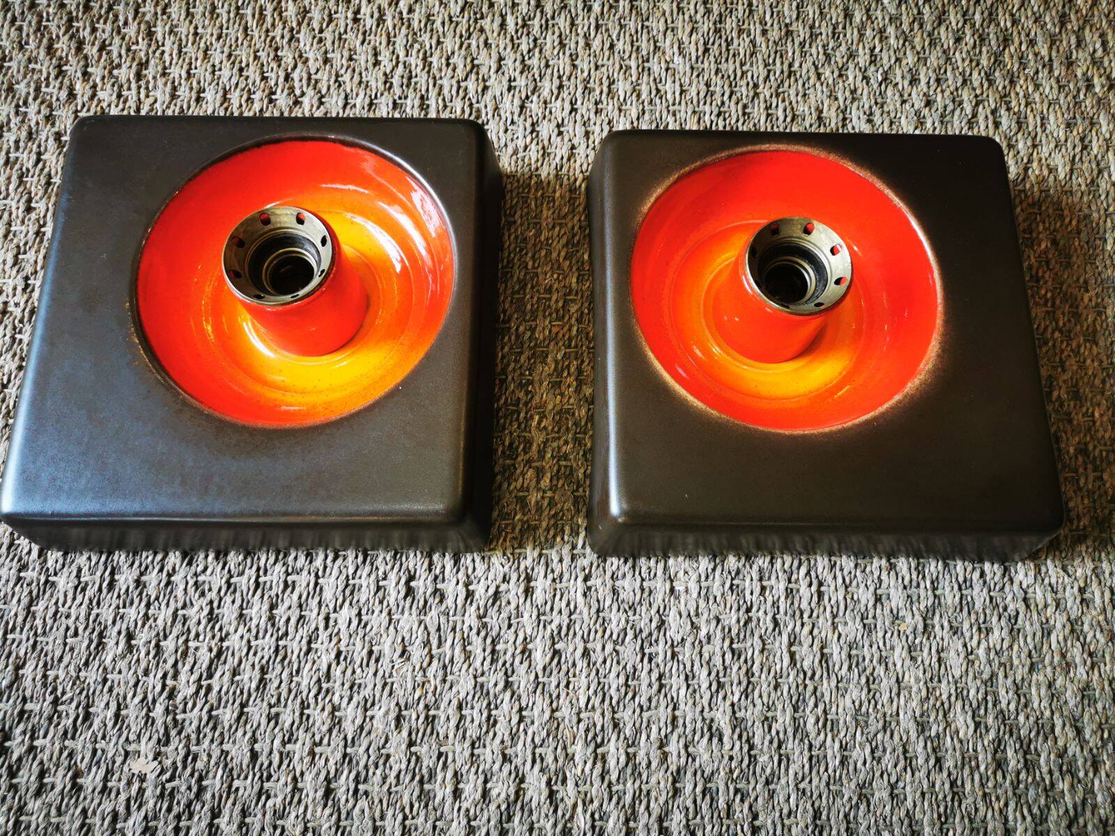 Pair of Space age ceramic wall lights from the 60s/70s