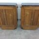 Pair of bedside tables art deco style marble black portor