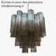 Murano glass chandelier "tronchi" fume' d50