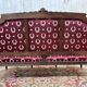 Banquette de style Louis XVI tissu bordeaux