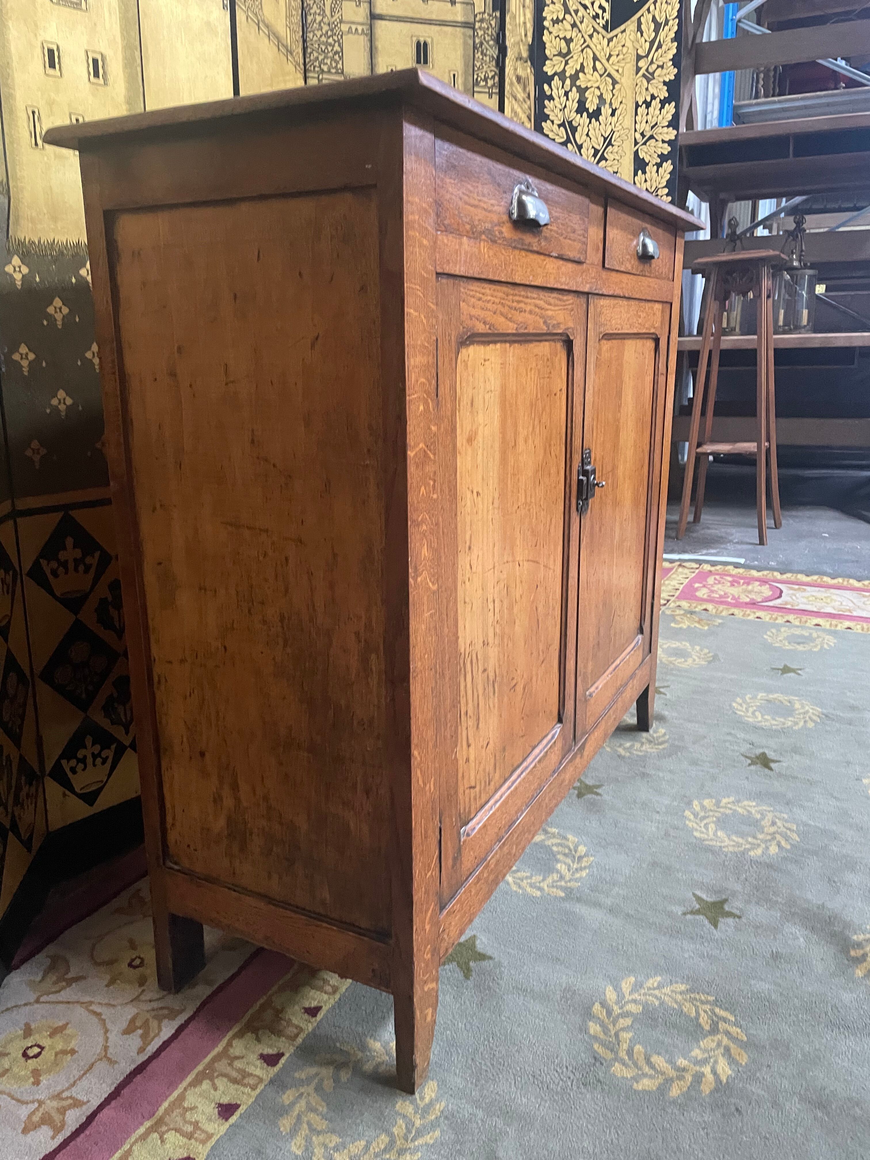 Low Parisian buffet in oak and pear tree 1950