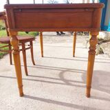 Green leather tray desk