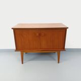 Small vintage Scandinavian teak sideboard from the 1960s.