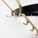 Porte-manteau d'angle milieu du siècle en métal, années 1960