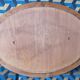 Blue pine oval mirror 50x67cm