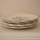 Set of 6 plates Digoin and Sarrguemines, Touraine model