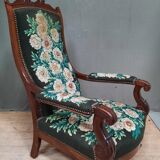 Stamped voltaire armchair