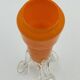 Soliflore vintage verre orange et base sculptée