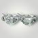 Pair of crystal salt shakers and glass spoons signed Daum Cristal