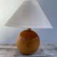 Turned wooden ball bedside lamp 1990