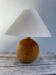 Lampe de chevet en bois tourné boule 1990