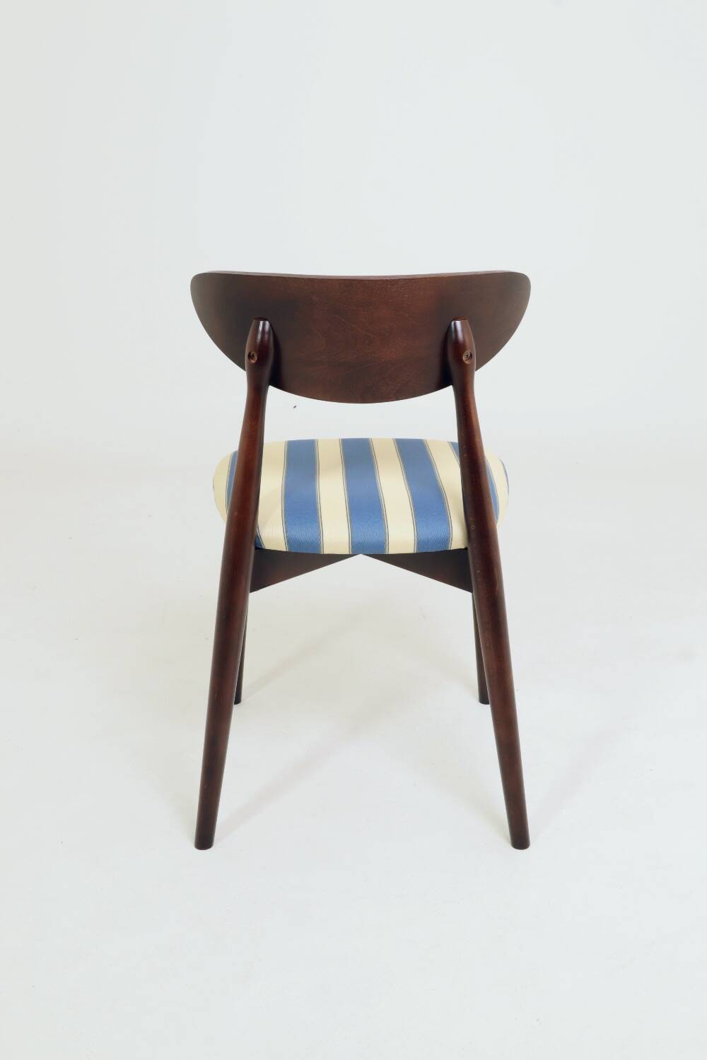 Modern set 4 Dining Chairs, Striped Fabric, French style