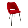 Red moumoute chair vintage compass feet 50s-60s
