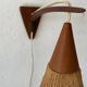 Teak wall lamp with natural ropes by Ib Fabiansen for Fog & Mørup, 1960s, Denmark.