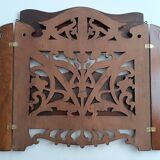 Art Nouveau openwork wooden shelf