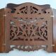 Art Nouveau openwork wooden shelf