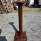 Solid oak column pedestal