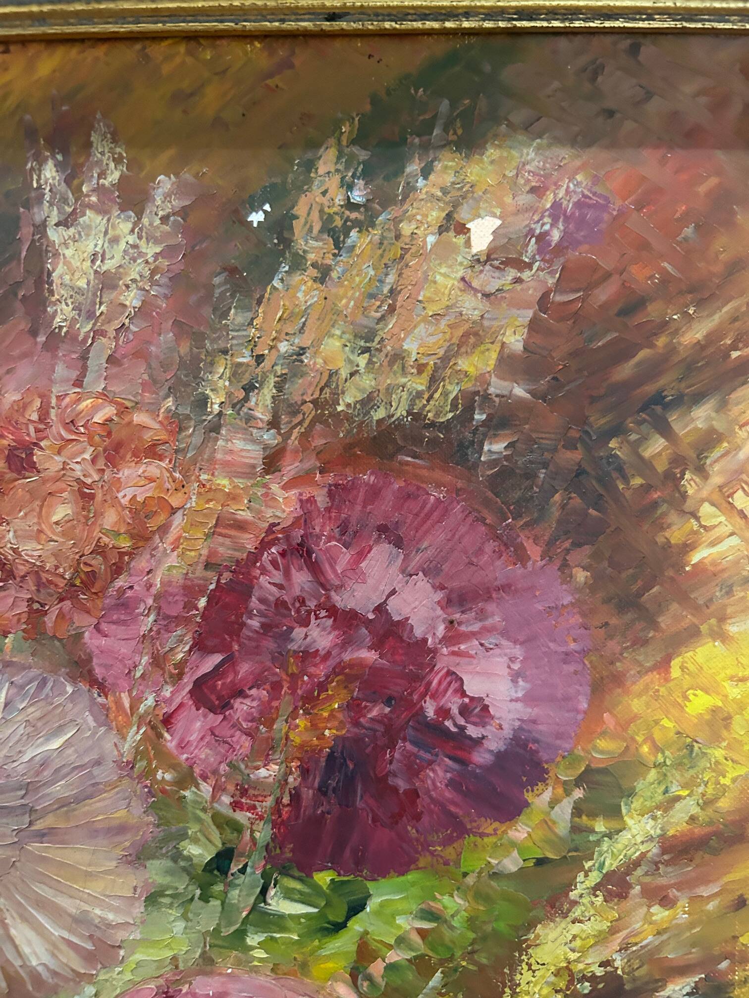 " Bouquet "oil on canvas from the 1950s