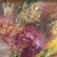 Huile sur toile, bouquet, années 50