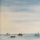 Pêcherie en baie de bourgneuf en-retz, Pornic - peinture sur toile signée Sigogneau