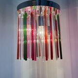 Mid-century design glass ceiling lamp, 1970s