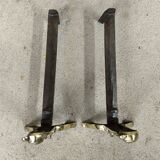 Pair of bronze "Shamans" andirons by Anton Prinner