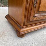 English chest of drawers in solid oak satin wood