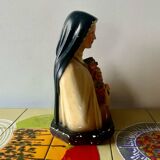 Old plaster bust of Saint Thérèse of Lisieux