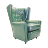 Green Leather Raw Club Chair