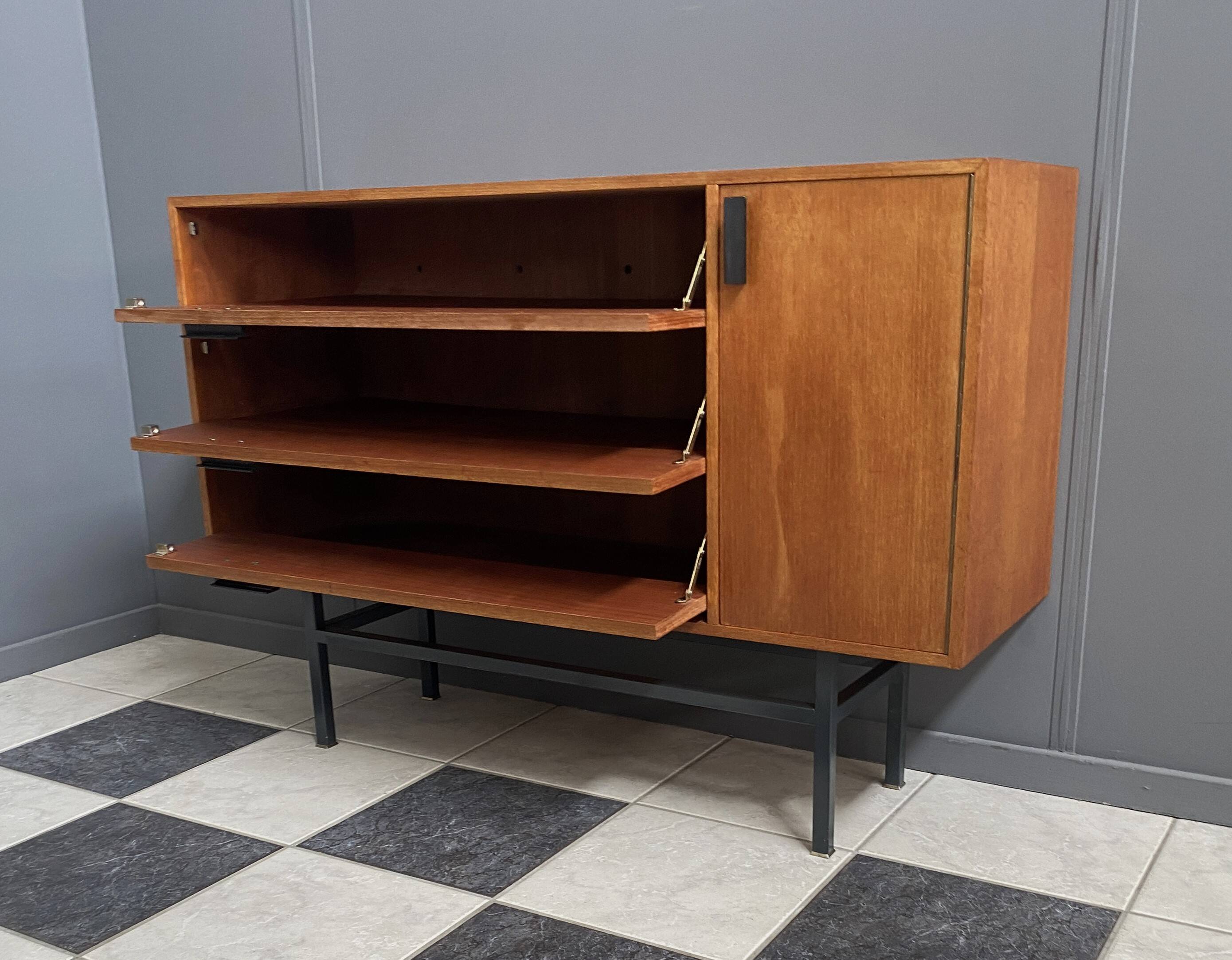 Cabinet en bois de rangement pour chaussures des années 1970
