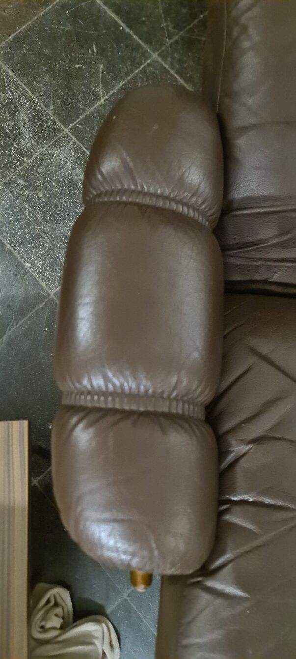 Vintage leather stressless reclining chair