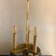 Hot water bottle lamp, 3 lights in bronze Lucien Gau, XXth