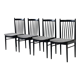 Ensemble de quatre chaises de salle à manger
