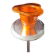 Vintage iridescent orange glass vase, 70s design