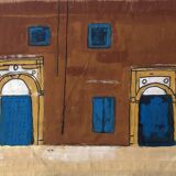 Gouache Portes Bleues