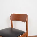 Mid-century danish teak & leather dining chairs by Erik Buch, 1960