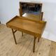 Table de maquillage en teck avec miroir, Danemark 1960