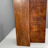 Armoire Art Déco restaurée avec tringle à vêtements, placage de noyer, Tchécoslovaquie, années 1930