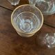 9 verres vintage au liseré doré .